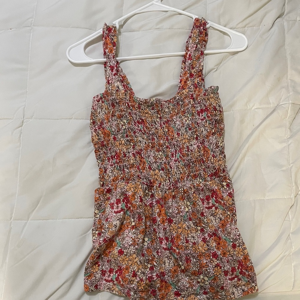 Floral tank worn once